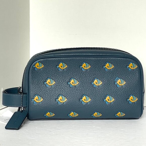 Blue Fish Pattern Men's Bag - Picture 1 of 7